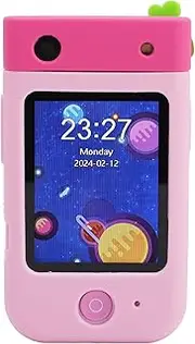 Smart Phone Toys for Boys Girls, Kids Cell Phone with 180° Flip Camera, 2.8 Touchscreen, Puzzle Game, Music Player, Toddler Mini Play Phone for Age 3 to 12 (Rabbit Pink)