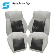 06-10 For Jeep Commander Driver & Passenger Back & Bottom PERF Seat Cover Gray