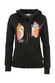 Winter Owl Zip Thru Hoody--JUS-7614021