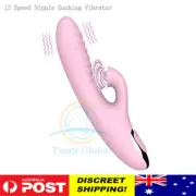 12 Speed Sucking Vibrator Licking Tongue Oral Sex Toys Women Clitoris Stimulator