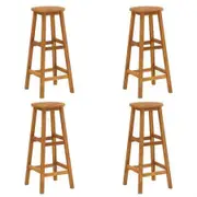 Bar Stools 4 pcs Solid Acacia Wood