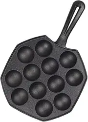 1 Pc cast Iron Snail Pot Eggs Cooker Cooking Plate pan Escargot Plates cast Iron Maker Ebelskiver Maker Mould Snail Plate Tray Mushroom Escargot Plate nonstick bakeware Metal Ball