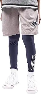 Ultra Game NFL Boys 2 Piece Leggings & Shorts Training Compression Set