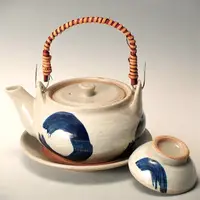 在飛比找蝦皮購物優惠-現貨 日本製 萬古燒 陶瓷 土瓶蒸 茶壺 湯碗 雞湯 茶具 