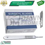 1000 Sterile Surgical Blades #10 FREE BP Scalpel Handle #3 Medical ENT German Gr