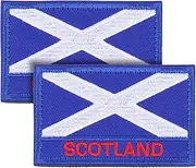 PartyKindom 2pcs Scotland Flag Embroidered Clothing Patches DIY National Flag Applique for Crafts Bags and Apparel Comfortable Material for Personal Style