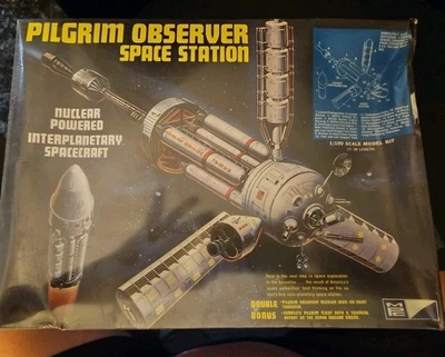 MPC 1:100 Pilgrim Observer Space Station 1970 Vintage Model Kit 9001, Sealed