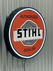 STIHL CHAINSAWS SIGN RARE 700 MM DIAMETER NEON SIGN