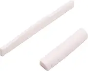 Guitar dle and Nut Real Bone 2pcs for 6 Strings Acoustic Guitar Ivory Ox Bone