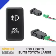 FOG LIGHTS Blue LED Tall Push Switch Suits LARGE Toyota Landcruiser Prado Hilux (for: Toyota)