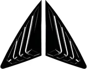 YJVVWQVF Rear Shutter Window Compatible for Audi for Q3 F3 Sportback 2019-2024 2PCS Car Rear Window Triangle Shade Spoiler Side Vent Louver Cover(Glossy Black)