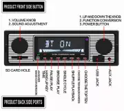 Car Bluetooth 4-CH Output FM USB AUX In Remote In-Dash MP3 Stereo Radio Player (for: Fiat)