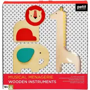 Petit Collage Musical Menagerie - 3 Piece Set Wooden Instruments