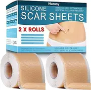 Silicone Scar Sheets (1.6" x 120"- 3meter), Medical Grade Silicone Scar Tape, Scar Removal Strips for Acne, Burn Scars C-Section & Keloid Surgery Scars Sheets Treatment Sheets - 8 Month Supply