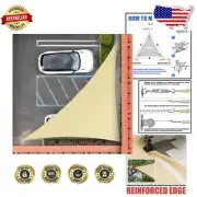 Classic Beige Triangle Shade Sail 6' x 9' - Durable with Custom Size Options