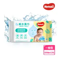 在飛比找momo購物網優惠-【HUGGIES 好奇】純水植萃保水濕巾100抽x12包/箱