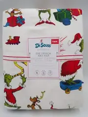 Pottery Barn Kids Dr. Seuss's The Grinch Max Flannel Duvet Cover Twin A1070