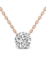 Lab Grown Diamonds 14K Rose Gold 3.00 ct. tw. Lab-Grown Diamond Necklace