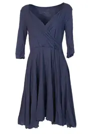 Crossover Flared Dress--MES-DS319CB