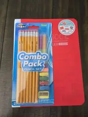 Yellow No.2 Pencil Pack with Eraser Caps, Grips, Sharpener With Composition Book