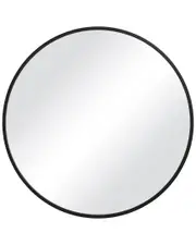 Hewson Matte Black 37" Round Mirror