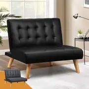 ALFORDSON Sofa Bed Lounge Single Chair Leather Fabric