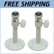 Adjustable Metal Brackets for CCTV Cameras - 2-Pack Pan Tilt Wall/Ceiling Mounts