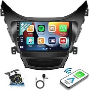 2+64G Android Car Stereo for Hyundai Elantra 2011 2012 2013 with Carplay Android Auto Mirror Link Multimedia Player 9 inch Touchscreen Head Unit FM RDS HiFi Bluetooth WiFi GPS+Backup Camera
