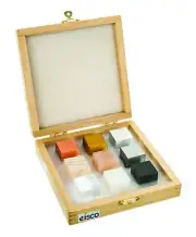9pc Specimen Density Cube Set - For Studying Density & Mass - Eisco Labs