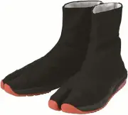 MARUGO Air Jog V 6clasps Cotton Tabi Ninja Boots Short BLACK 28cm