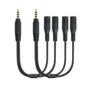 Headsets Mic Splitter for Computer 3.5mm Male to Double 3.5mm Female Cord