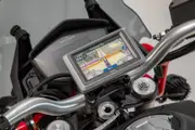 SW-Motech GPS mount for handlebar - Black. Moto Guzzi V85 TT (19-23).