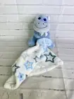 Little Beginnings Blue White Hippo Stars Baby Security Blanket Lovey Plush Nunu