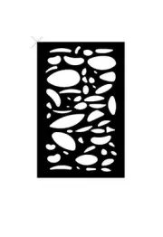 Decorative Garden Metal Screen 'TERRIZZI' Laser cut 1800x900 Corten Steel