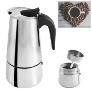 9 Cup Stovetop Coffee Italian Espresso Stainless Steel Mocha Pot Cafeteria
