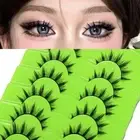 Japanese Cosplay Manga Anime Lashes Faux Mink Wet Spiky Lashes for Women Girls