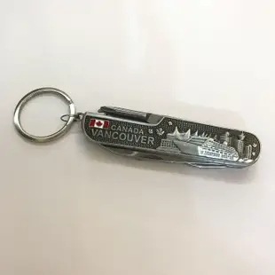VANCOUVER 溫哥華 觀光紀念 多功能折疊便攜瑞士刀 修甲組 鑰匙圈 加拿大紀念品