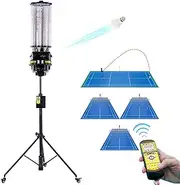 Professional Automatic Badminton Serve Machine, Intelligent Badminton Training Machine with Remote Control, Serving Frequency 1.2-5.5s/Ball/180pcs Ball Capacity, Serving Height 7.5 Meters