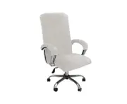 Velvet Elastic Chair Cover Office Chair Covers Internet Cafe Cinema Armchair Case Office Computer Chair Seat Covers For Home-White