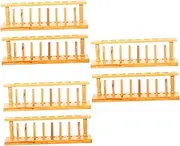 SOLUSTRE 3sets Test Tube Rack Beaker Black Tube Labs Aquarium Test Kit Pre Vials Station Tubes Clear Poster Tube Racks Conical Hanger Propagation Pond Testing Kit System Shot Brown 2pcs*3