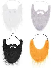 Halloween Party Beards Fake Mustache Beards Set Beard Costumes for Adults Green