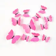 3D Butterfly DIY Wall Decal Removable Sticker Wedding Nursery Self-Adhesive Pink