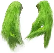 LePyCos Grinch Mask Glove Christmas Halloween Latex Deluxe Party Cosplay Props, Green, One size