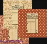 Graphic 45 Staples Policy Envelopes SQUARE RED 5.25" X 5.25" 6 Pieces