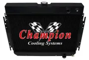 Atom Champion 3 Row Black Finish Radiator for 1963-1968 Chevrolet Impala LS Swap