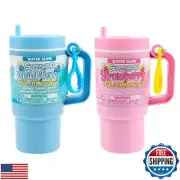 Slimygloop Lemonade Tumbler Water Slime Bundle, 2-Pack Scented Slimes, Blue R