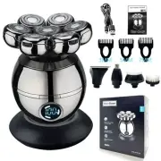 5 in 1 Electric Head Shaver Bald Men 7D Floating Cutter Beard Trimmer Clipper