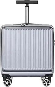 [ANIIC] Luggage Suitcases With Wheels 16 In Suitcases Business Travel Boarding Carry On Luggage Scratch Resistant Hard Suitcases Suitcase Spinner Luggages, Sliver, 16in