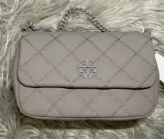 TORY BURCH 149682 WILLA MATTE GRAY HERON WOMENS SHOULDER BAG