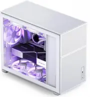 JONSBO D31 MESH SC White Micro Computer Case with Screen, M-ATX/ITX Mainboard